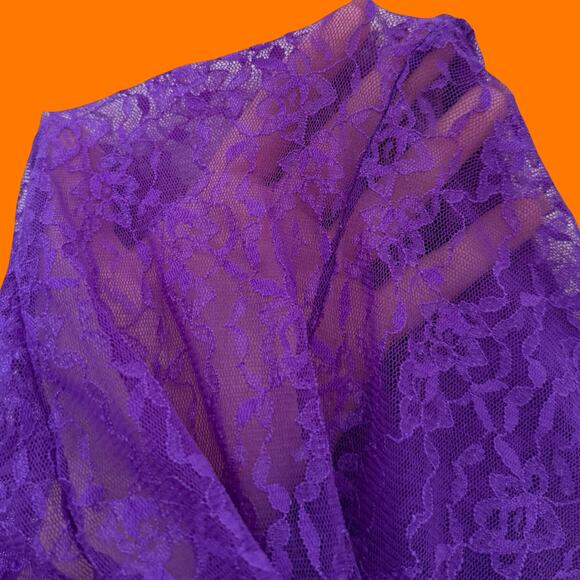 00's vintage purple lace y2k bustier babydoll slip dress 34C - Picture 4 of 10